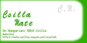 csilla mate business card